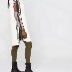 Karl Lagerfeld logo stripe edge poncho