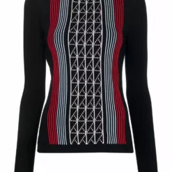 Karl Lagerfeld geometric-motif mock neck jumper