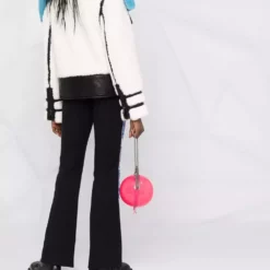 Karl Lagerfeld faux shearling biker jacket