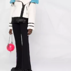 Karl Lagerfeld faux shearling biker jacket