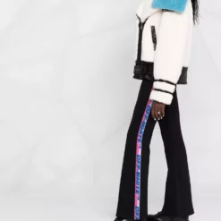 Karl Lagerfeld faux shearling biker jacket