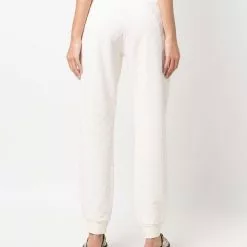 Karl Lagerfeld all-over flocked logo trousers