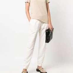 Karl Lagerfeld all-over flocked logo trousers