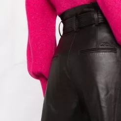 Karl Lagerfeld high-waisted leather pants