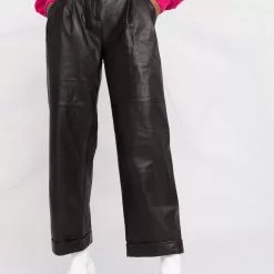 Karl Lagerfeld high-waisted leather pants