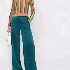 Karl Lagerfeld satin wide-leg trousers