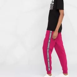 Karl Lagerfeld logo-trim jersey trackpants