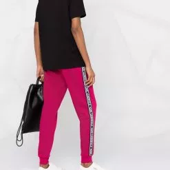Karl Lagerfeld logo-trim jersey trackpants