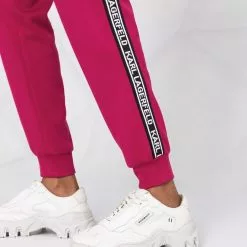 Karl Lagerfeld logo-trim jersey trackpants