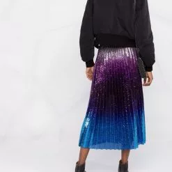 Karl Lagerfeld sequin pleated skirt