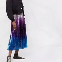 Karl Lagerfeld sequin pleated skirt