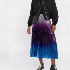 Karl Lagerfeld sequin pleated skirt