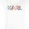 Karl Lagerfeld organic cotton logo-embroidered T-shirt
