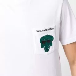 Karl Lagerfeld crocodile logo pocket T-shirt