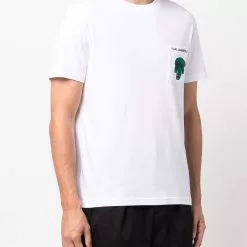 Karl Lagerfeld crocodile logo pocket T-shirt