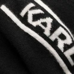 Karl Lagerfeld logo cashmere turtleneck jumper