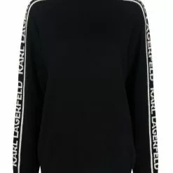 Karl Lagerfeld logo cashmere turtleneck jumper