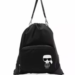 Karl Lagerfeld K/Ikonik drawstring backpack tote
