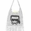Karl Lagerfeld K/Ikonik metallic bead tote