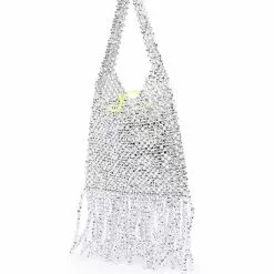 Karl Lagerfeld K/Ikonik metallic bead tote