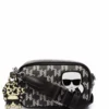 Karl Lagerfeld monogram jacquard saddle bag