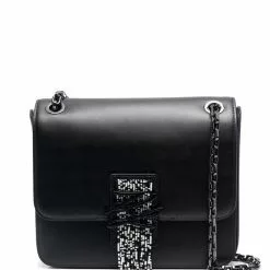 Karl Lagerfeld K/Autograph bead-fringe medium shoulder bag