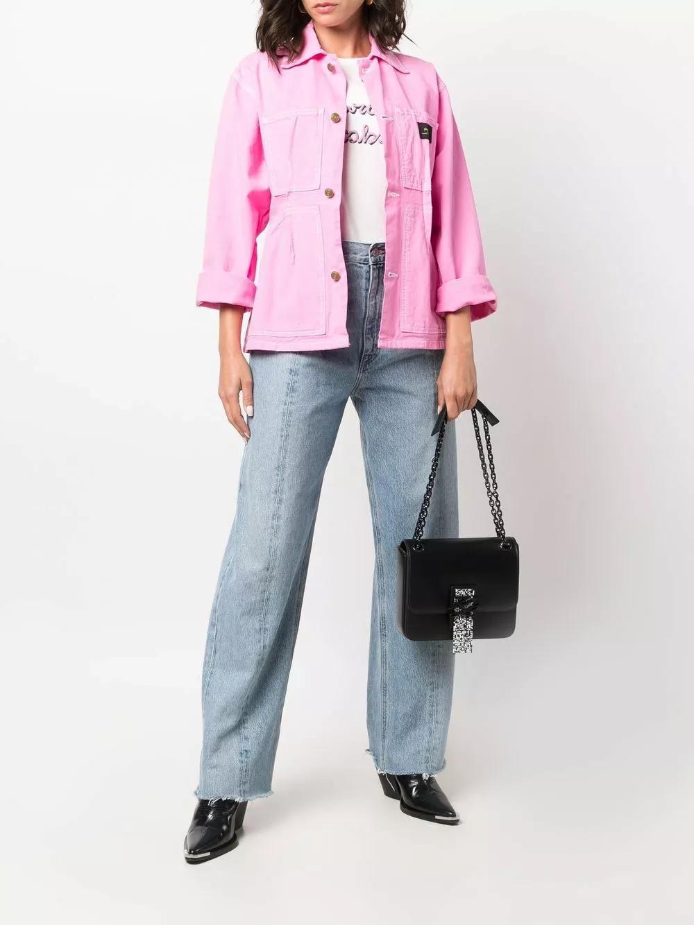 Karl Lagerfeld K/Autograph bead-fringe medium shoulder bag