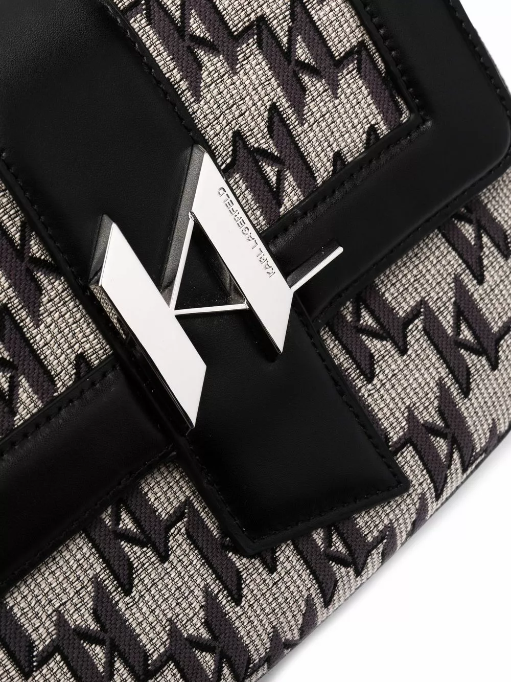 Karl Lagerfeld K/Saddle monogram jacquard bag
