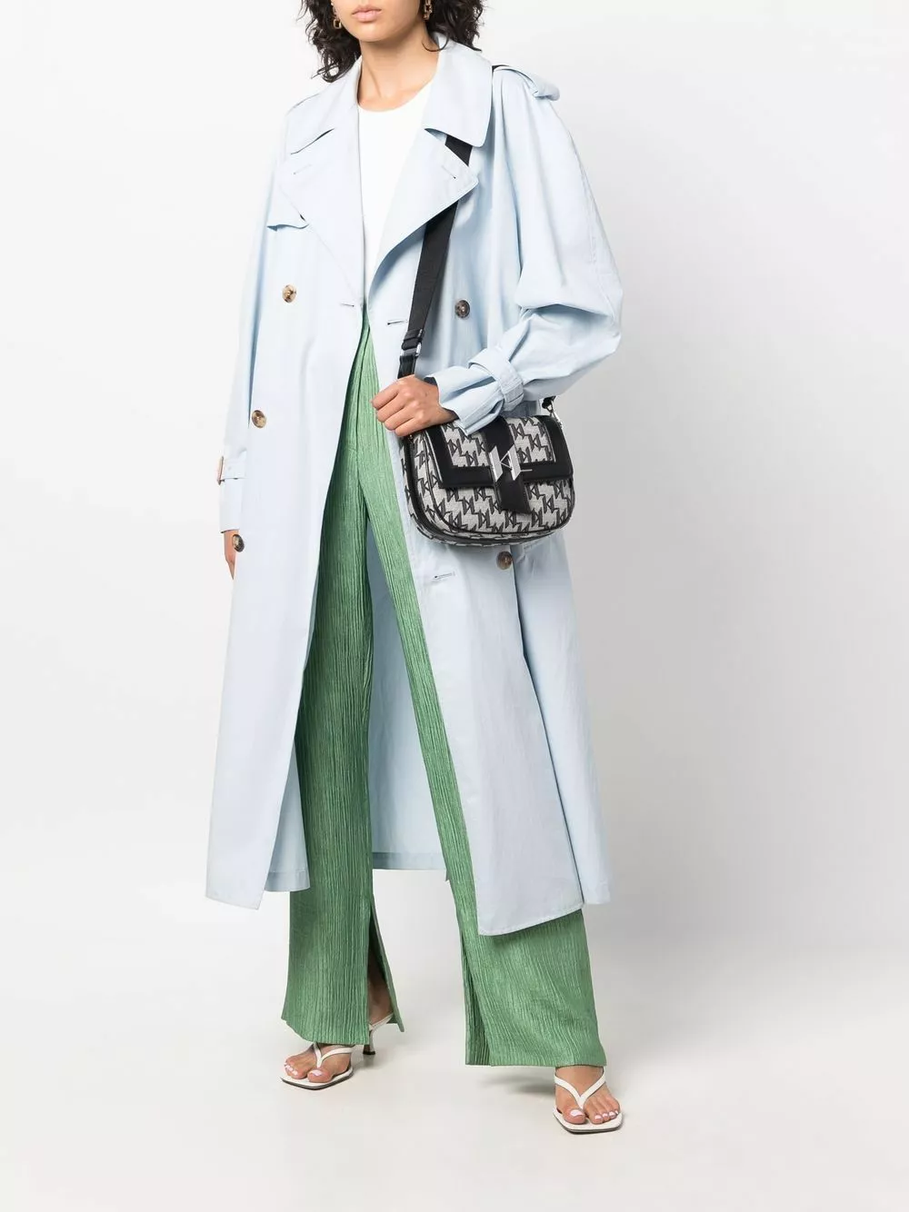 Karl Lagerfeld K/Saddle monogram jacquard bag