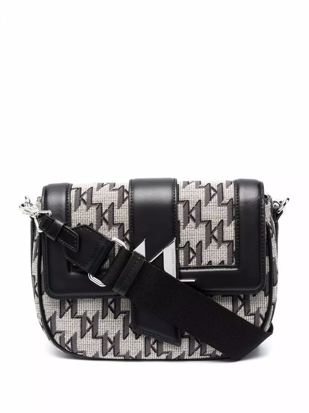 Karl Lagerfeld K/Saddle monogram jacquard bag