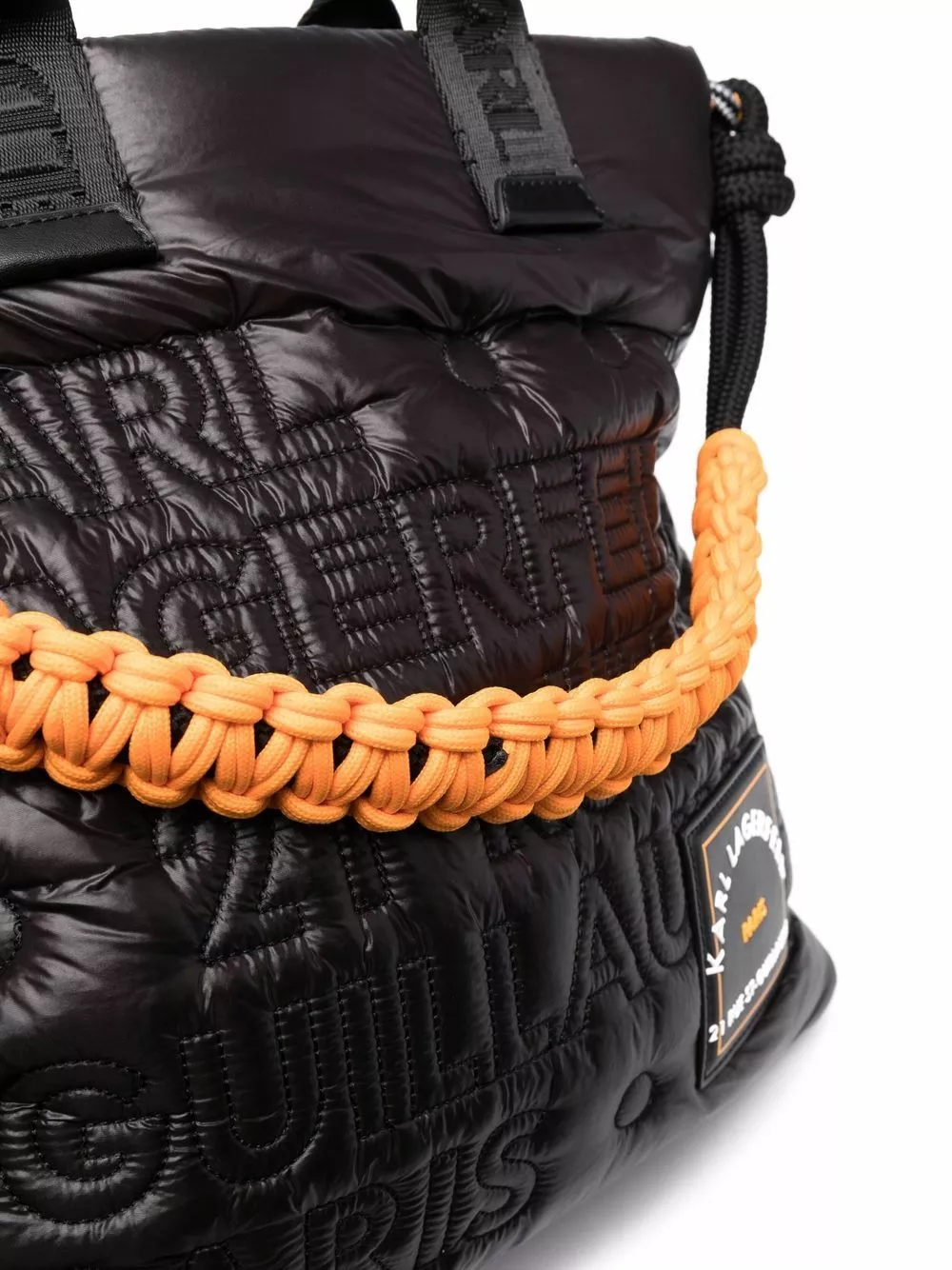 Karl Lagerfeld quilted-logo tote bag