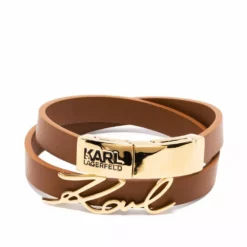 Karl Lagerfeld Signature plaque-detail bracelet