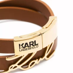 Karl Lagerfeld Signature plaque-detail bracelet