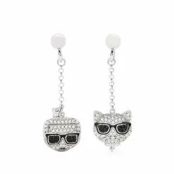 Karl Lagerfeld Ikonik Karl Choupette earrings