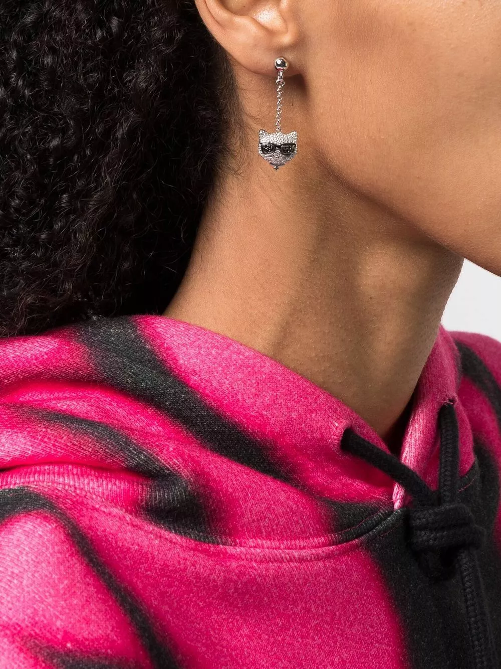 Karl Lagerfeld Ikonik Karl Choupette earrings