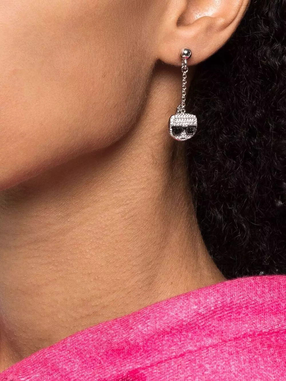 Karl Lagerfeld Ikonik Karl Choupette earrings