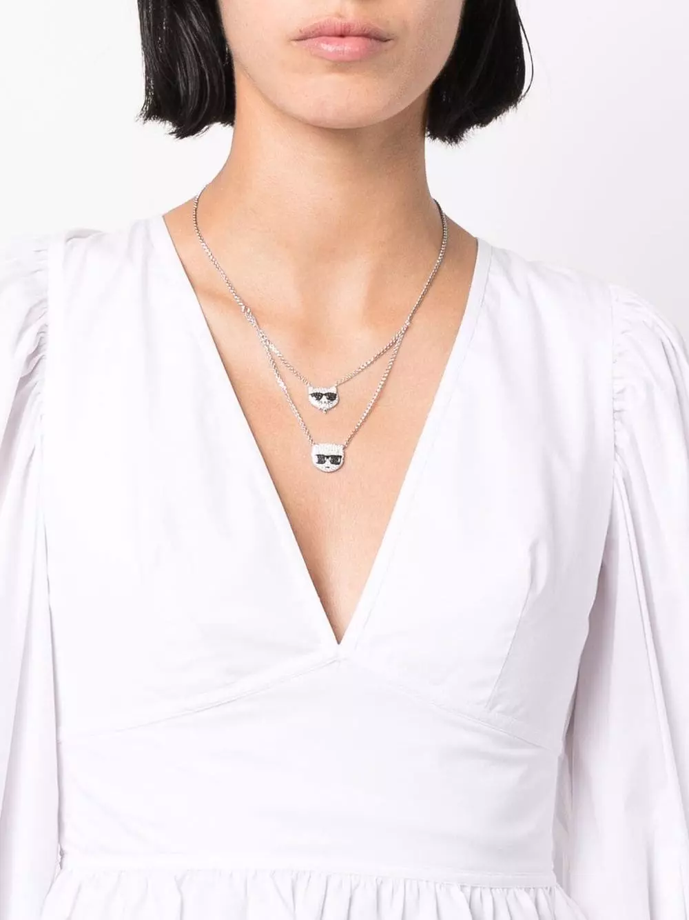 Karl Lagerfeld Ikonik Karl Choupette necklace