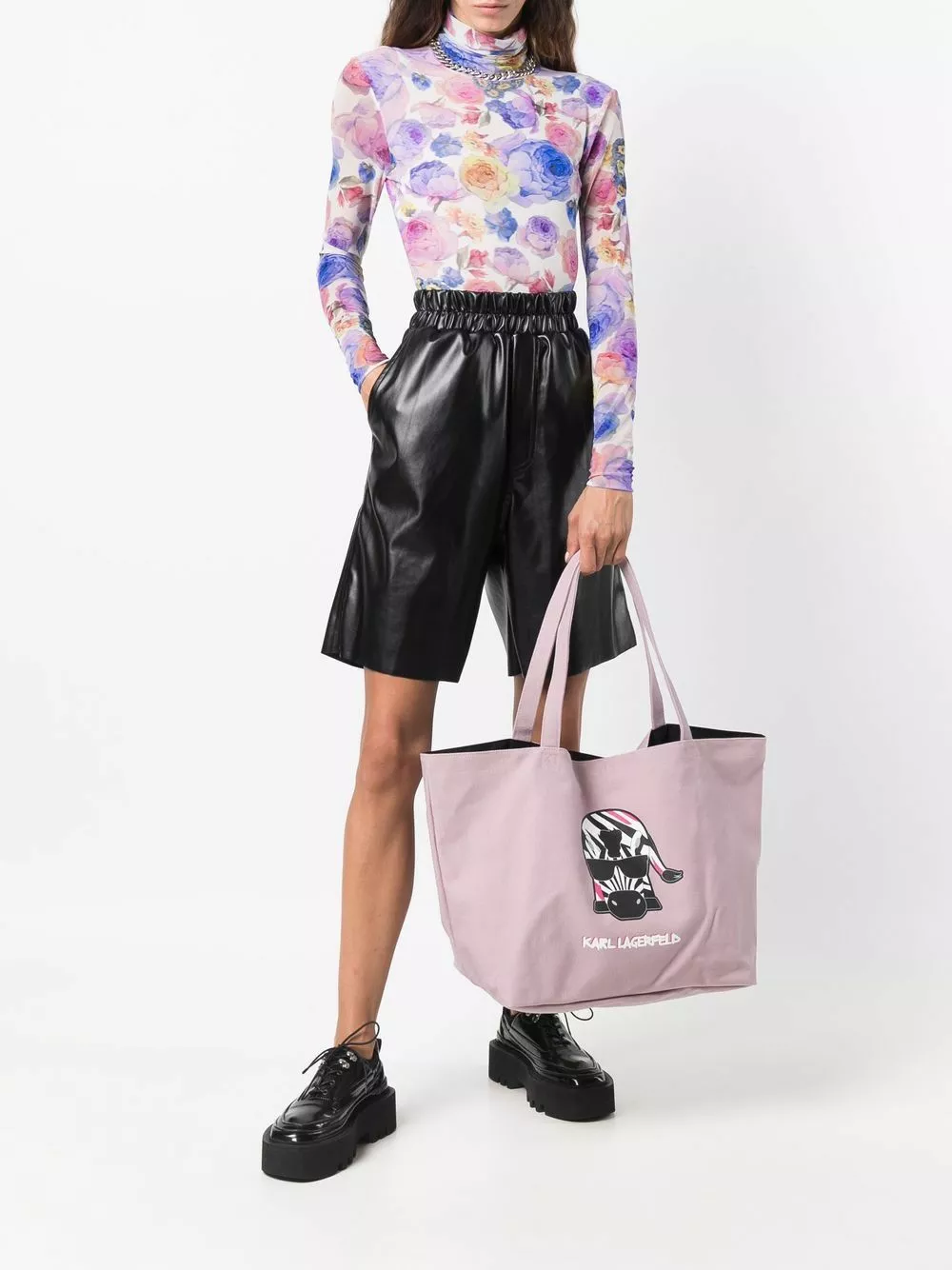 Karl Lagerfeld Karlimals zebra tote bag