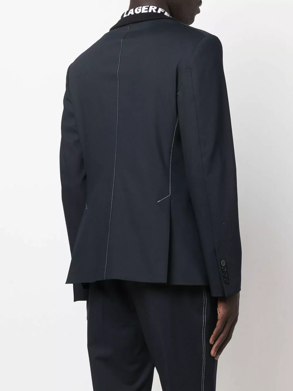 Karl Lagerfeld logo-embroidered sports blazer