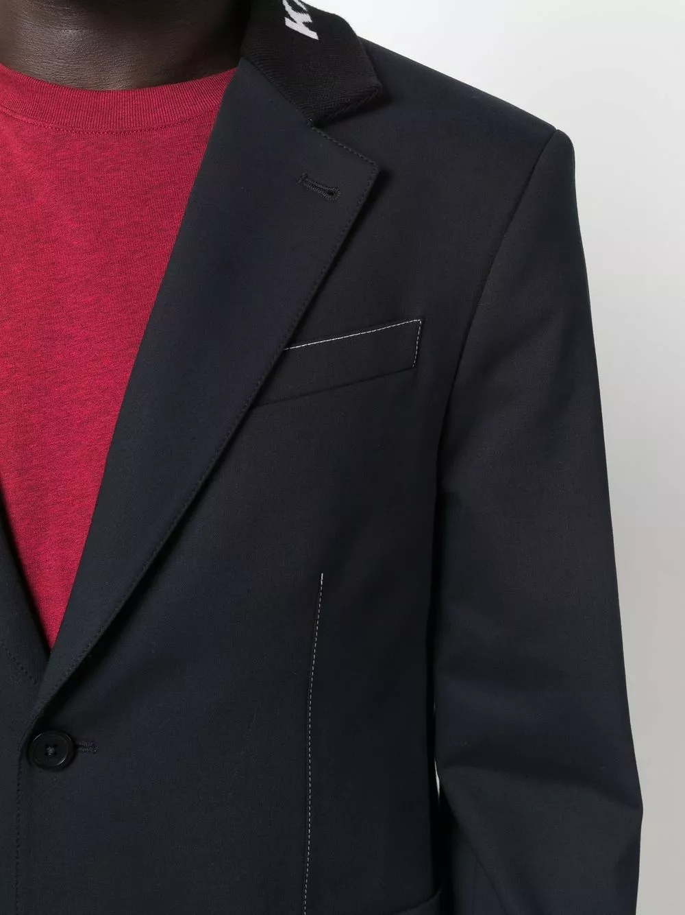 Karl Lagerfeld logo-embroidered sports blazer