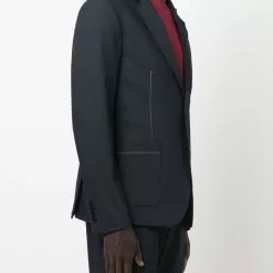 Karl Lagerfeld logo-embroidered sports blazer