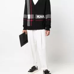Karl Lagerfeld stripe-print button-up cardigan