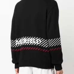 Karl Lagerfeld stripe-print button-up cardigan