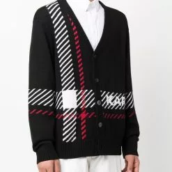 Karl Lagerfeld stripe-print button-up cardigan