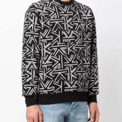 Karl Lagerfeld monogram-print knitted jumper