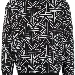 Karl Lagerfeld monogram-print knitted jumper