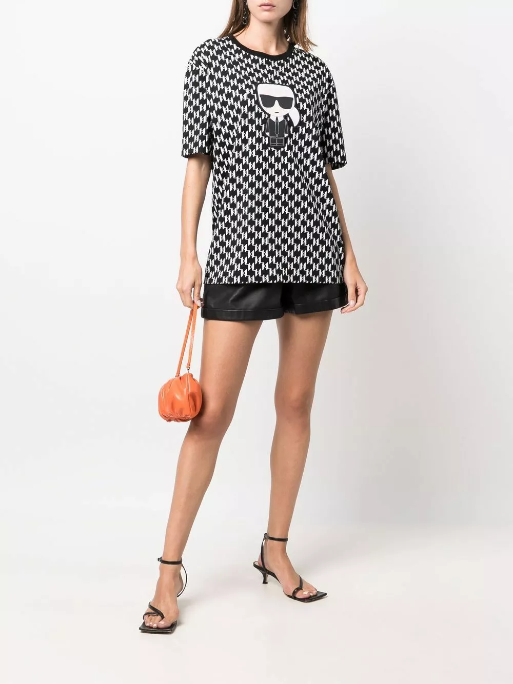 Karl Lagerfeld monogram-print short-sleeved T-shirt