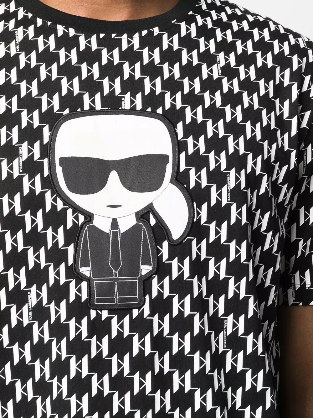 Karl Lagerfeld monogram-print short-sleeved T-shirt