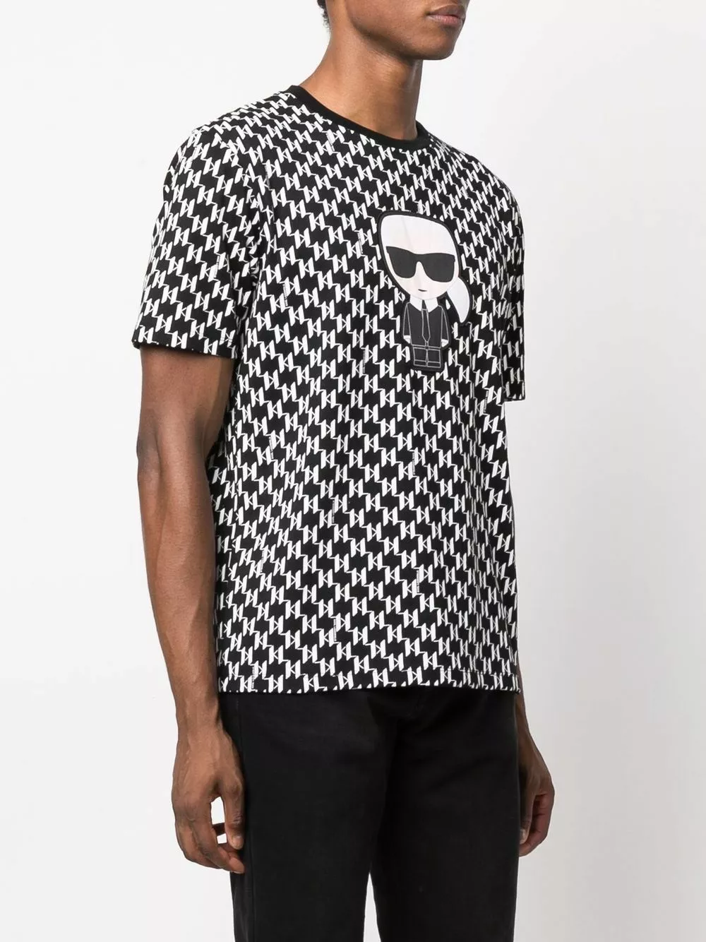 Karl Lagerfeld monogram-print short-sleeved T-shirt