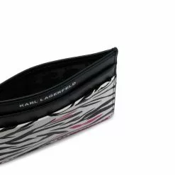 Karl Lagerfeld Karlimals zebra-print cardholder